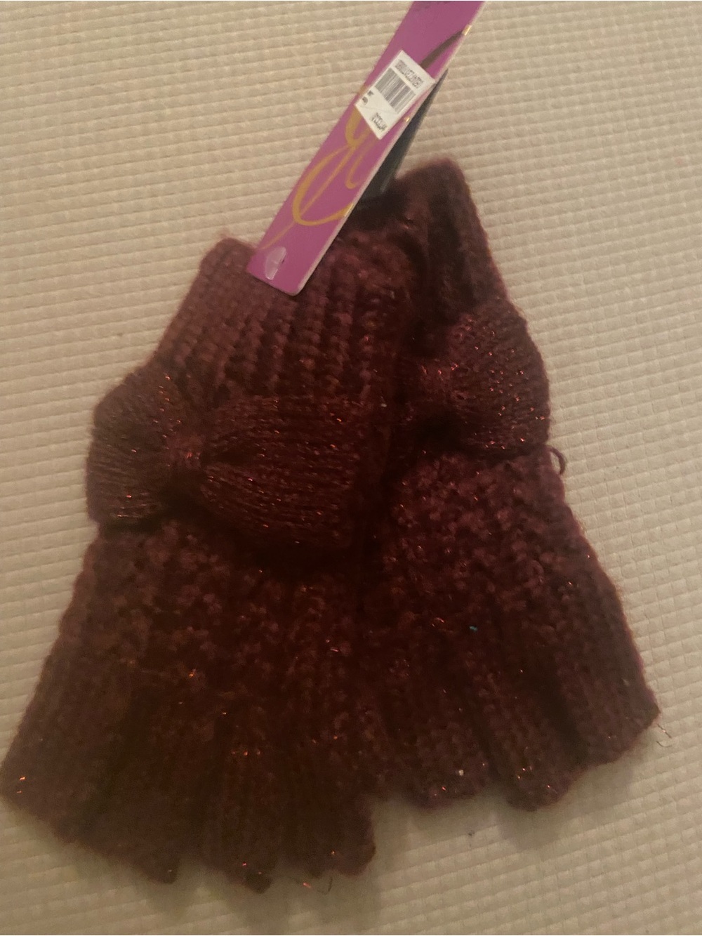 Rampage Lurex Fingerless Gloves
